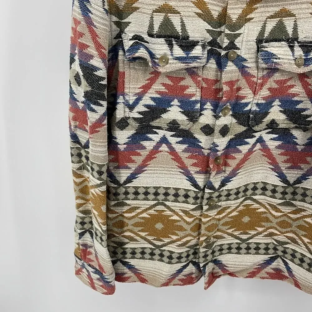 Urban Outfitters southwestern long sleeve button up heavy weight shirt shacket S